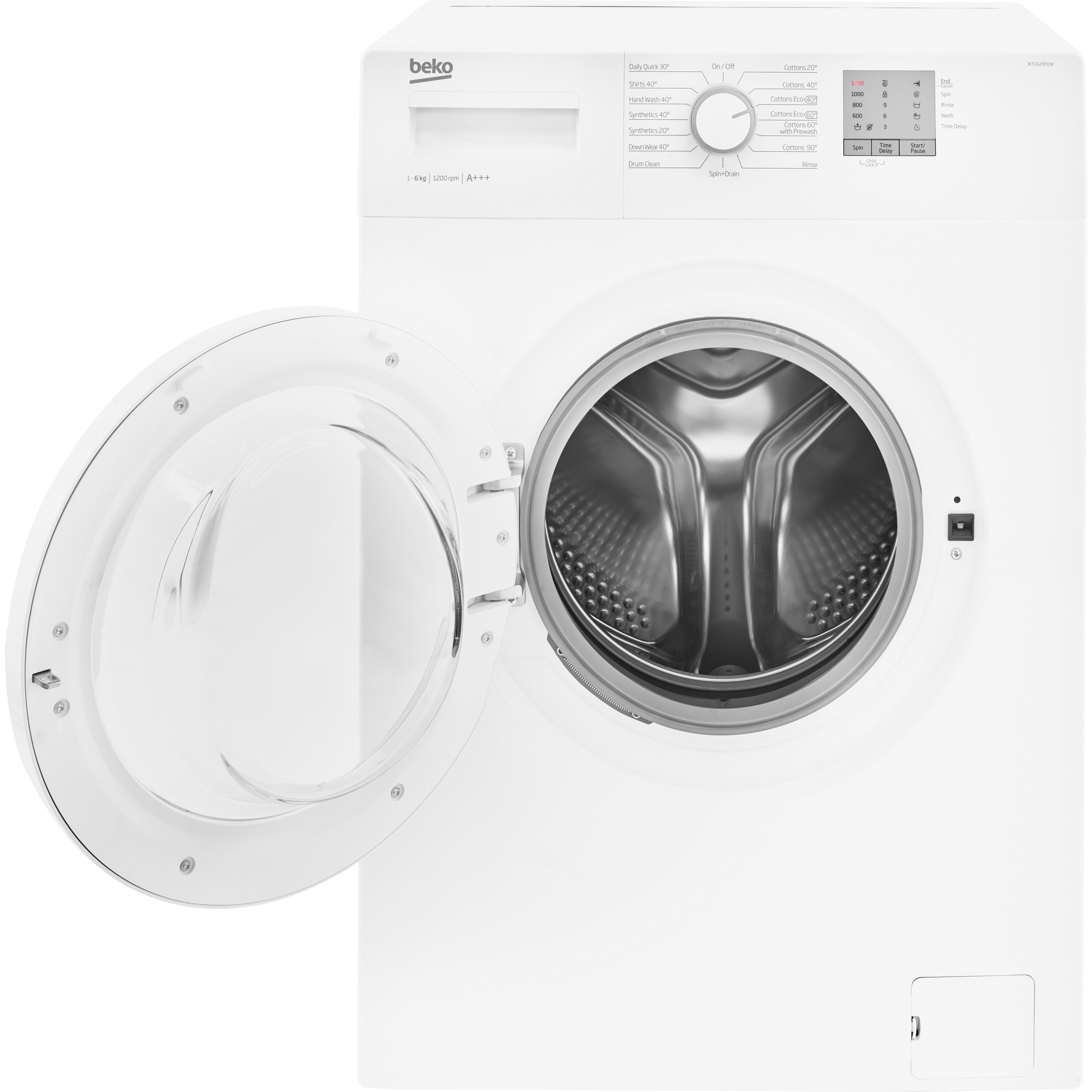 Beko 6kg 1200 Spin Washing Machine WTG620M2W