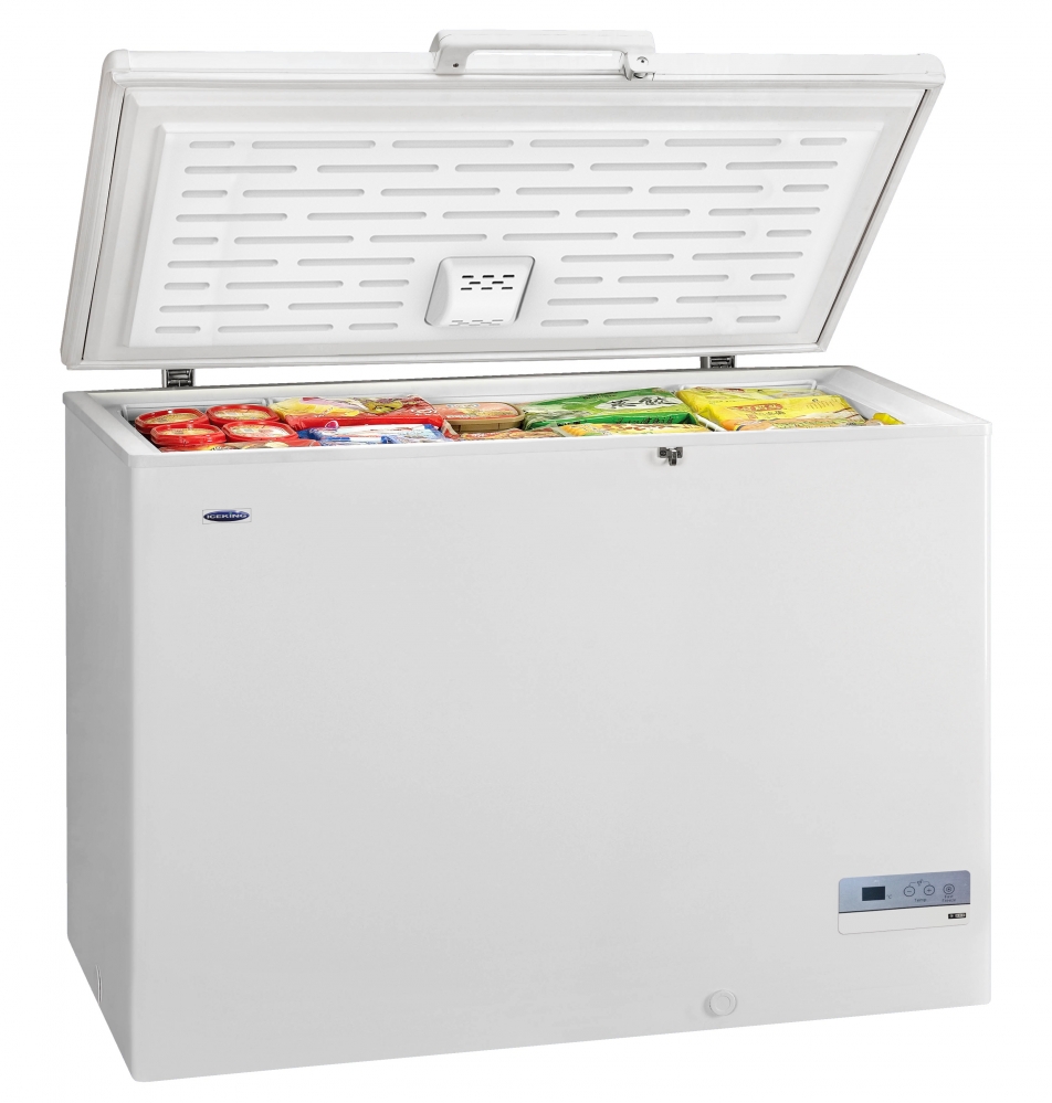 ICEKING WHITE 319L CHEST FREEZER WITH ADJUSTABLE THERMOSTAT, INDICATOR