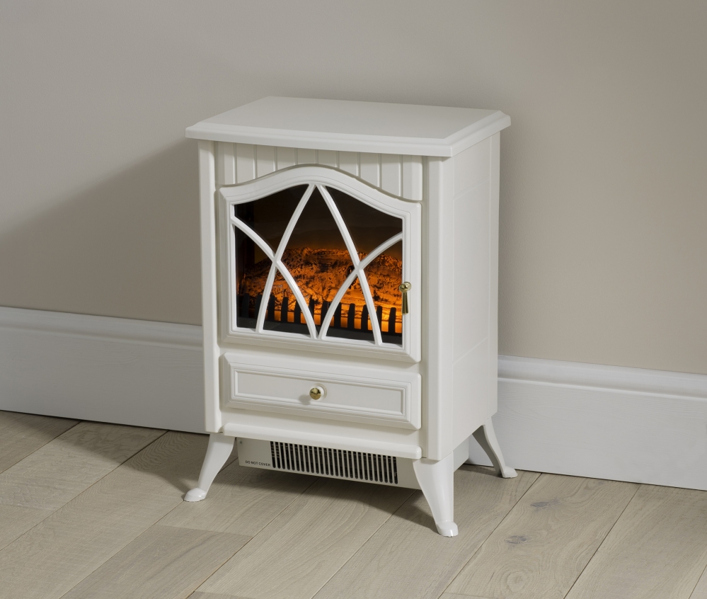 DAEWOO WHITE FLAME EFFECT STOVE HEATER HEA1148