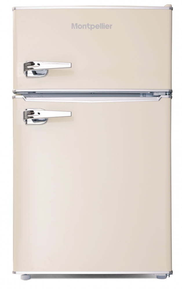 MONTPELLIER CREAM UNDER COUNTER RETRO STYLE FRIDGE FREEZER MAB2030C
