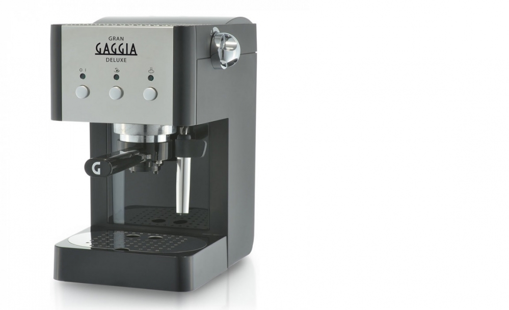GAGGIA BLACK/STAINLESS STEEL VIVA DELUXE COFFEE MACHINE VIVADELUXEBLK