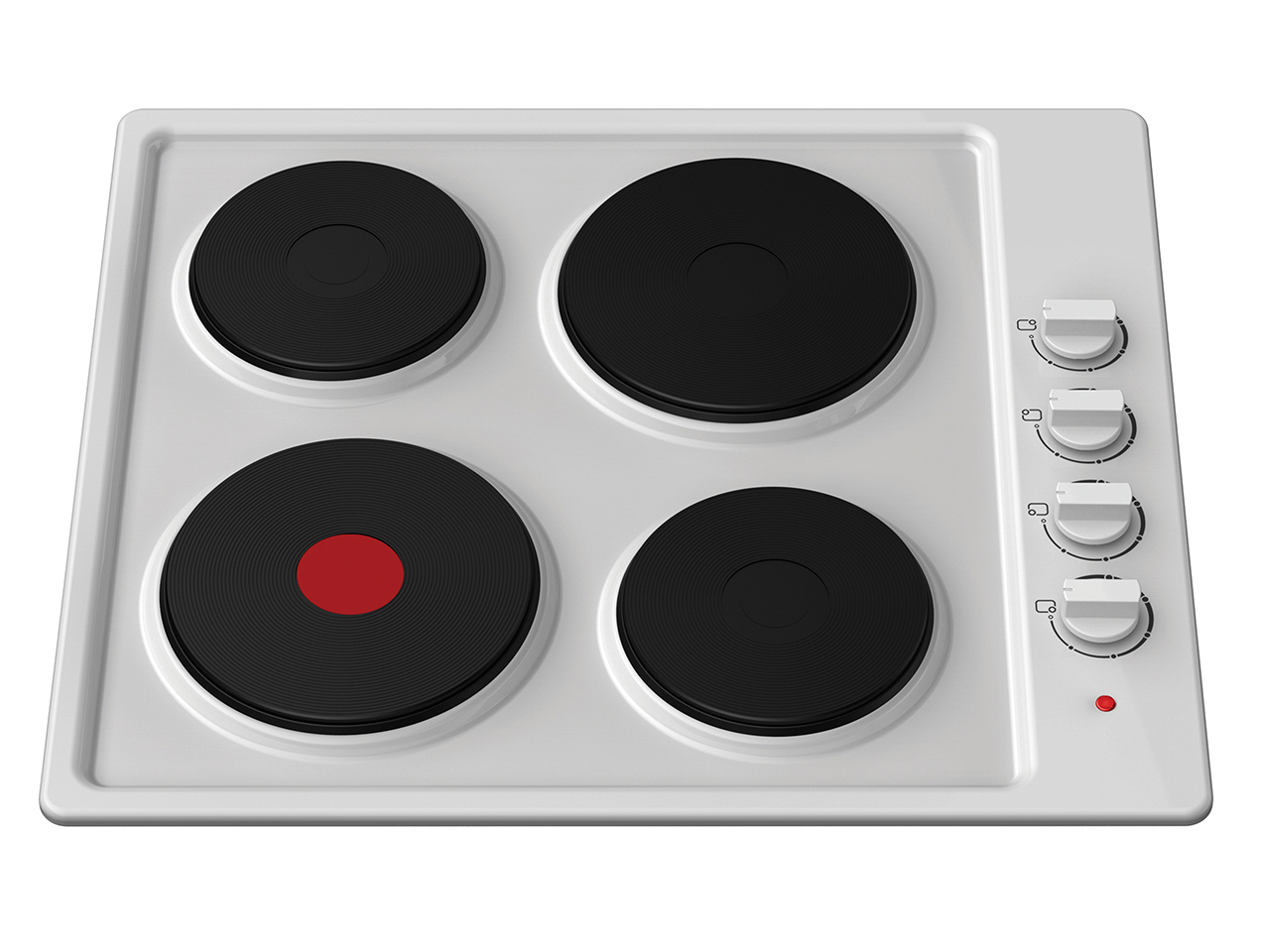 60CM 4 ZONE SOLID PLATE HOB WHITE ESH60WH