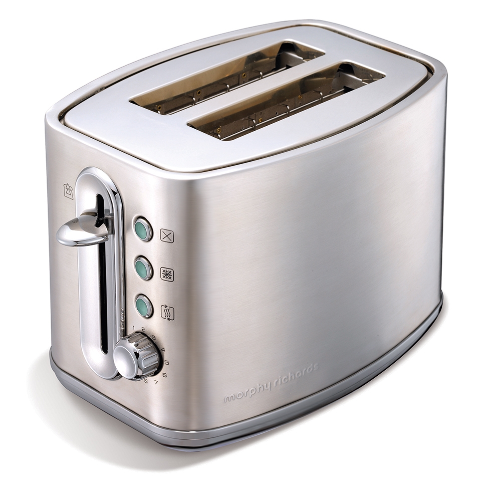 DISCELIPTA BRUSHED STAINLESS STEEL 2 SLICE TOASTER 44871 MR8710